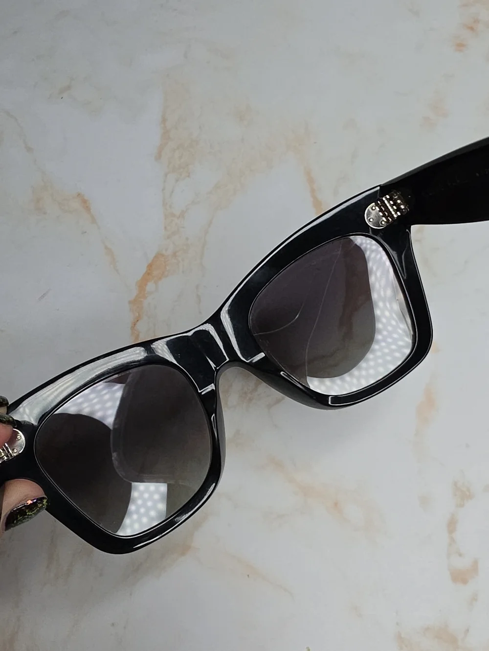 Celine Oversized Polarized cat-eye acetate sunglasses Black Cl4004IN